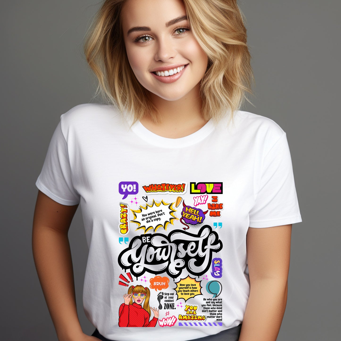 Wear It Bold-Be Yourself- Short Sleeves, 100% Cotton