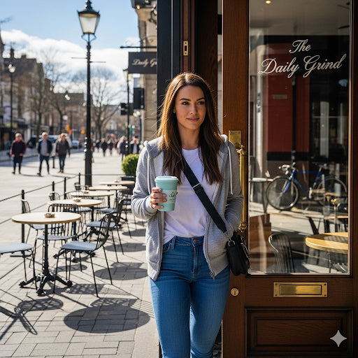 Light Weight Hooded Zipper- Silver