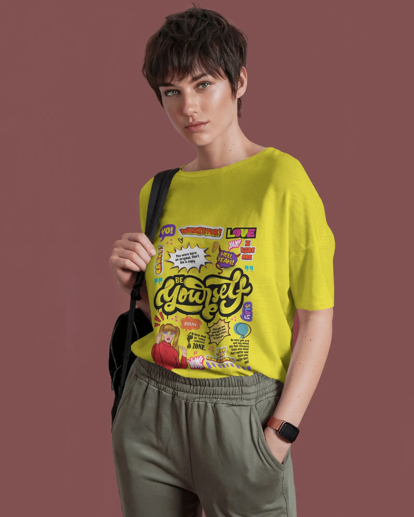 Wear It Bold-Be Yourself- Short Sleeves, 100% Cotton