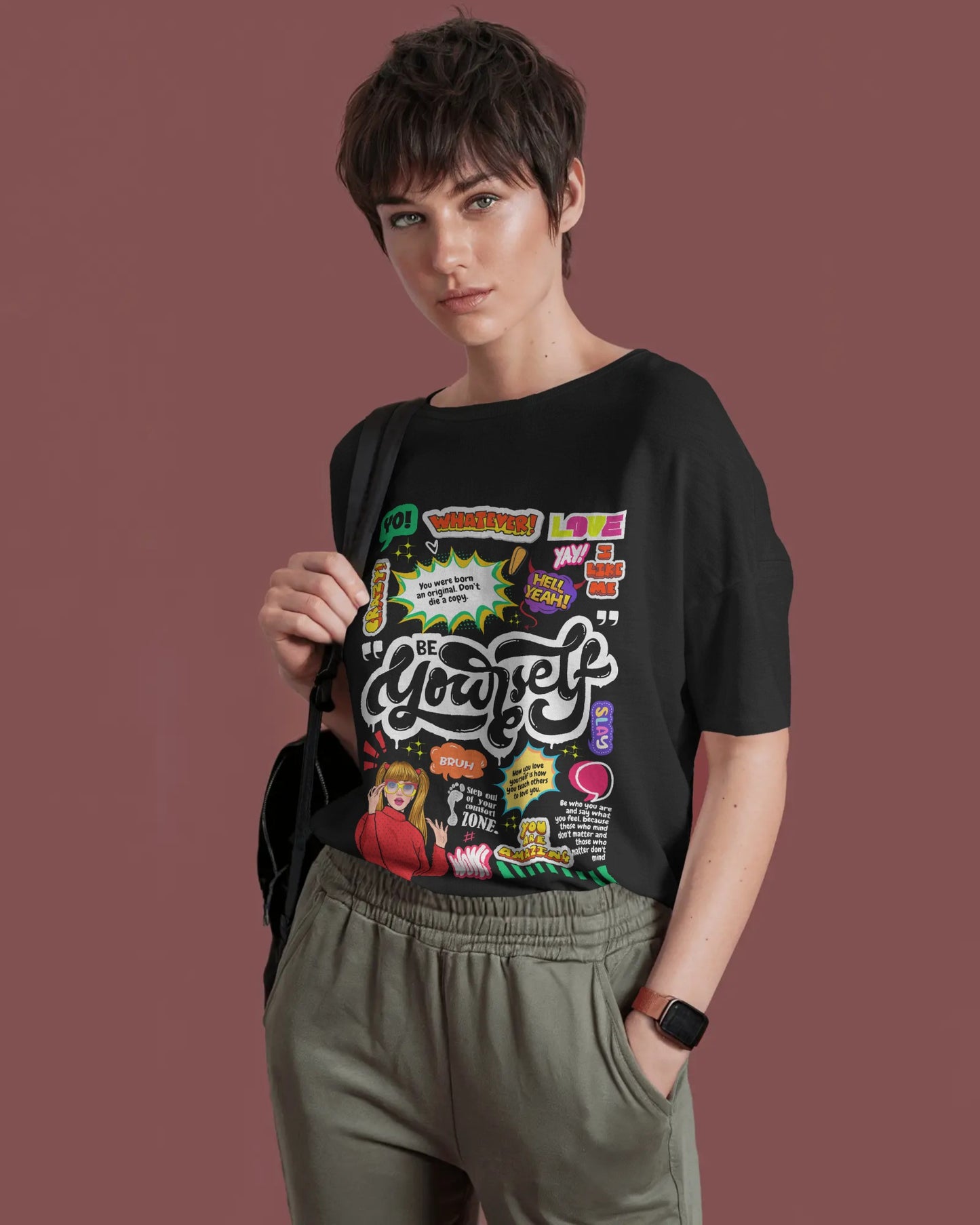 Wear It Bold-Be Yourself- Short Sleeves, 100% Cotton