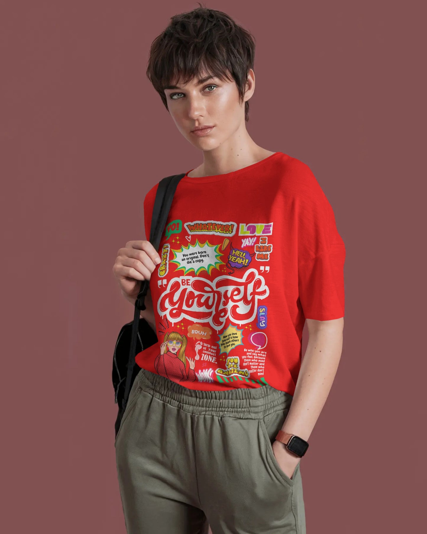 Wear It Bold-Be Yourself- Short Sleeves, 100% Cotton