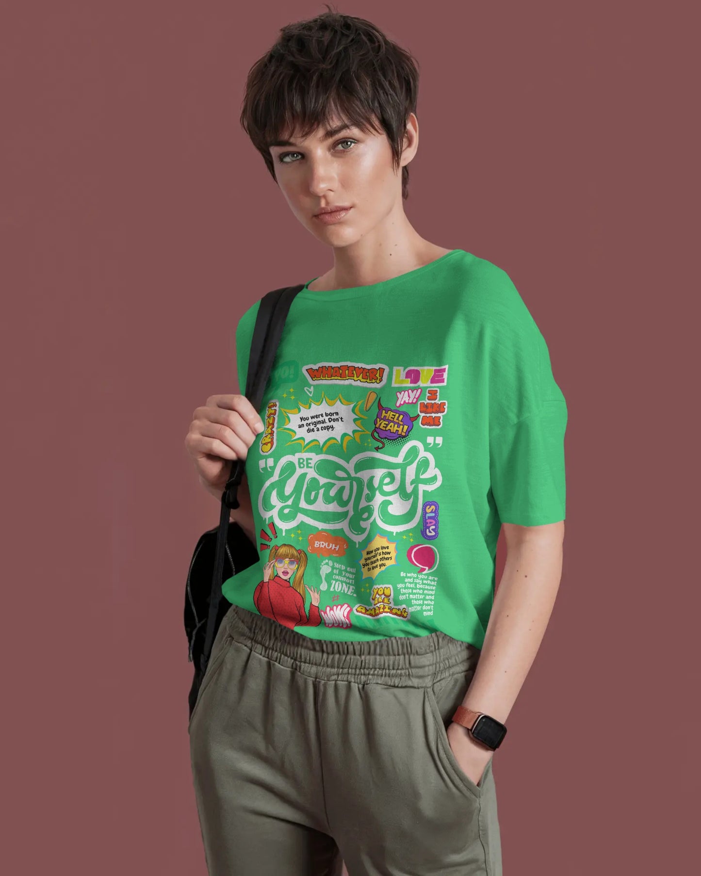 Wear It Bold-Be Yourself- Short Sleeves, 100% Cotton