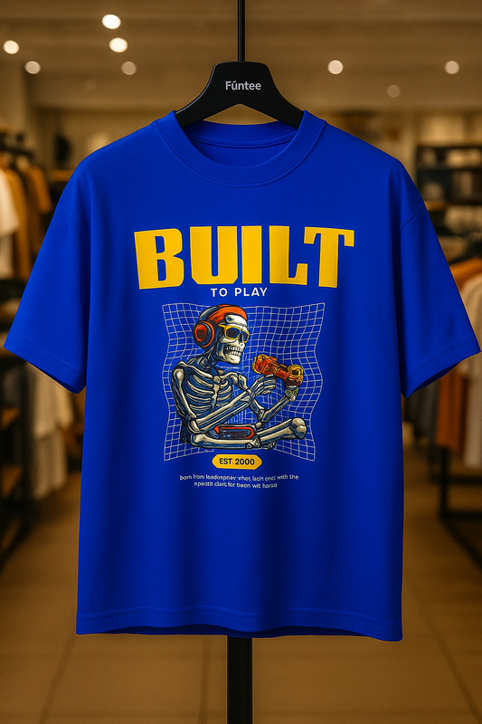 BUILT TO PLAY-OVERSIZED UNISEX TSHIRTS