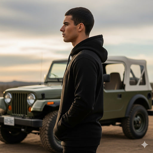 Light Weight Hoodies- Black