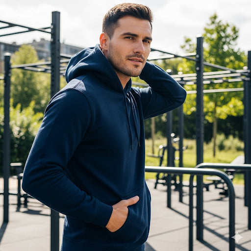 Light Weight Hoodies- Navy Blue