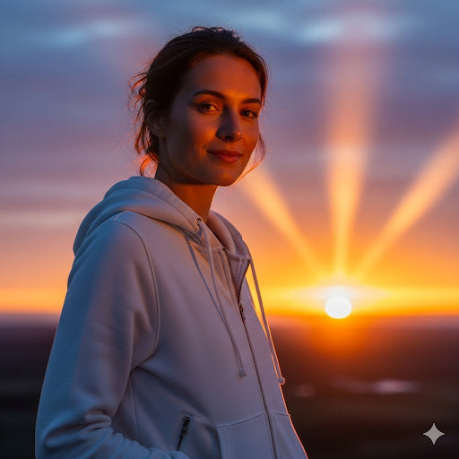 Light Weight Hooded Zipper- White