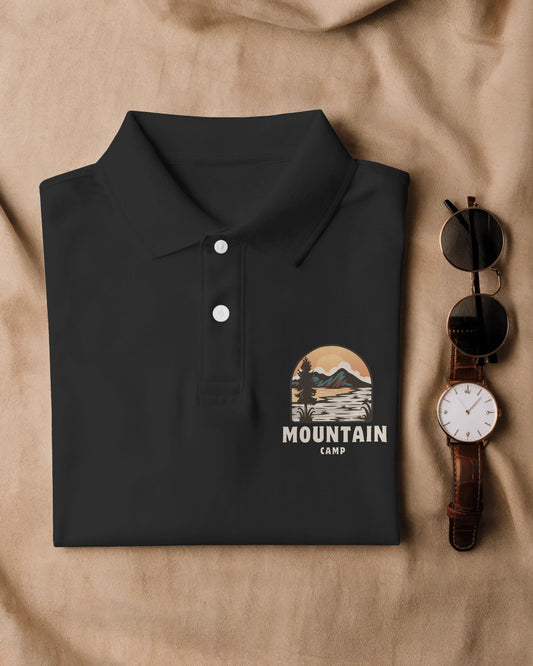 Polo Short Sleeves UV Protected Tees- Black